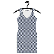 Load image into Gallery viewer, Navy Blue Micro Checker Dress