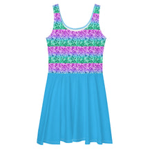 Load image into Gallery viewer, Crystal Stripe Skater Dress