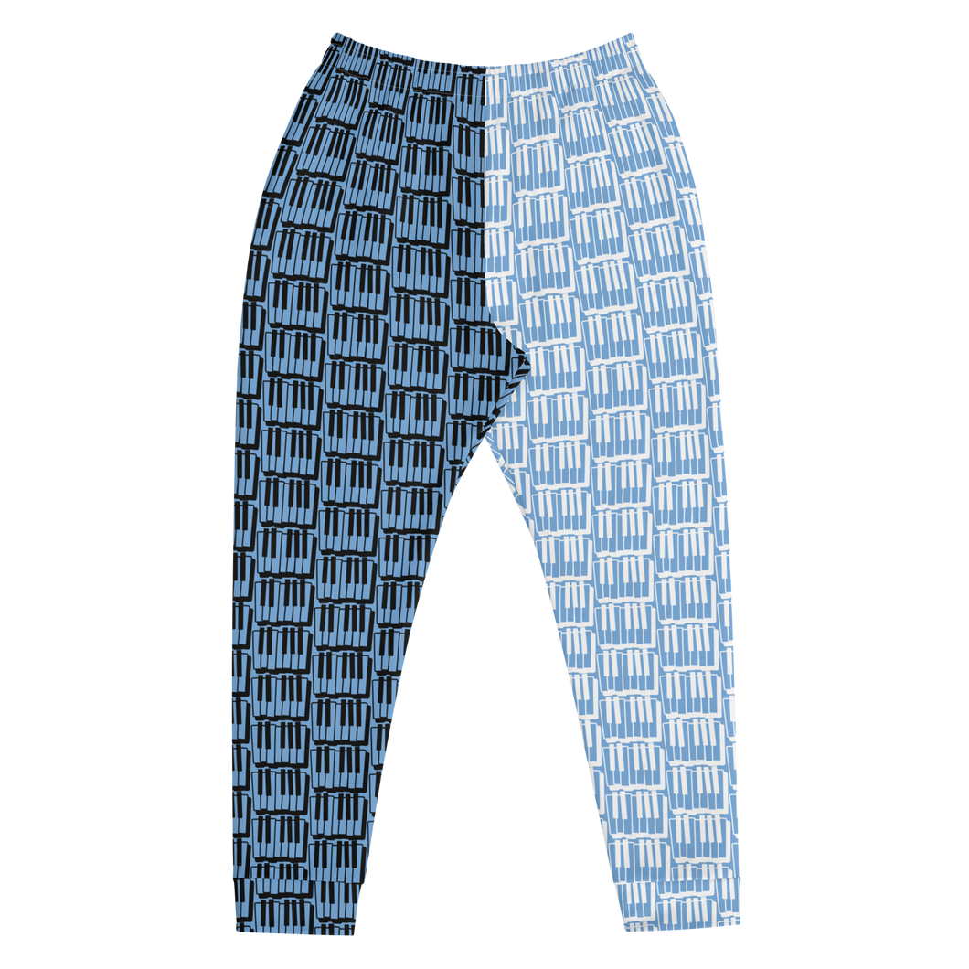 2-Tone Blue Piano Keys Men's Joggers